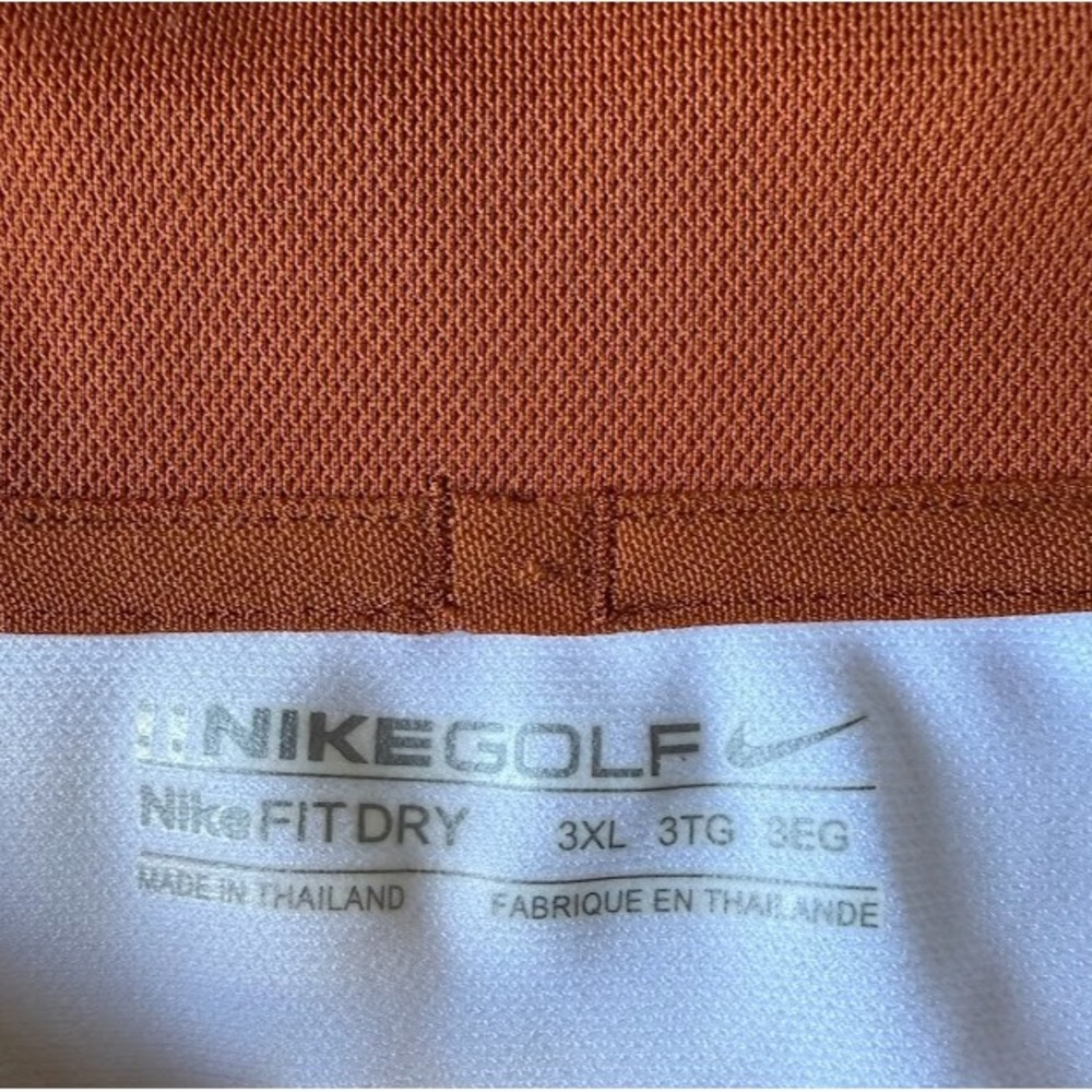 Nike Golf Polo Shirt Men Orange 3XL Fit Dry Performance Short Sleeve Lightweight - Picture 10 of 14